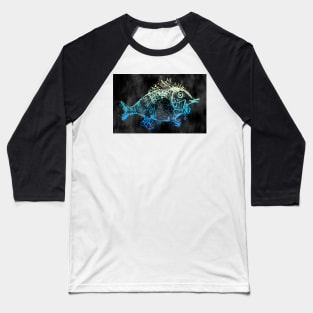 Lovely fantasy reptile creature in black and blue Baseball T-Shirt